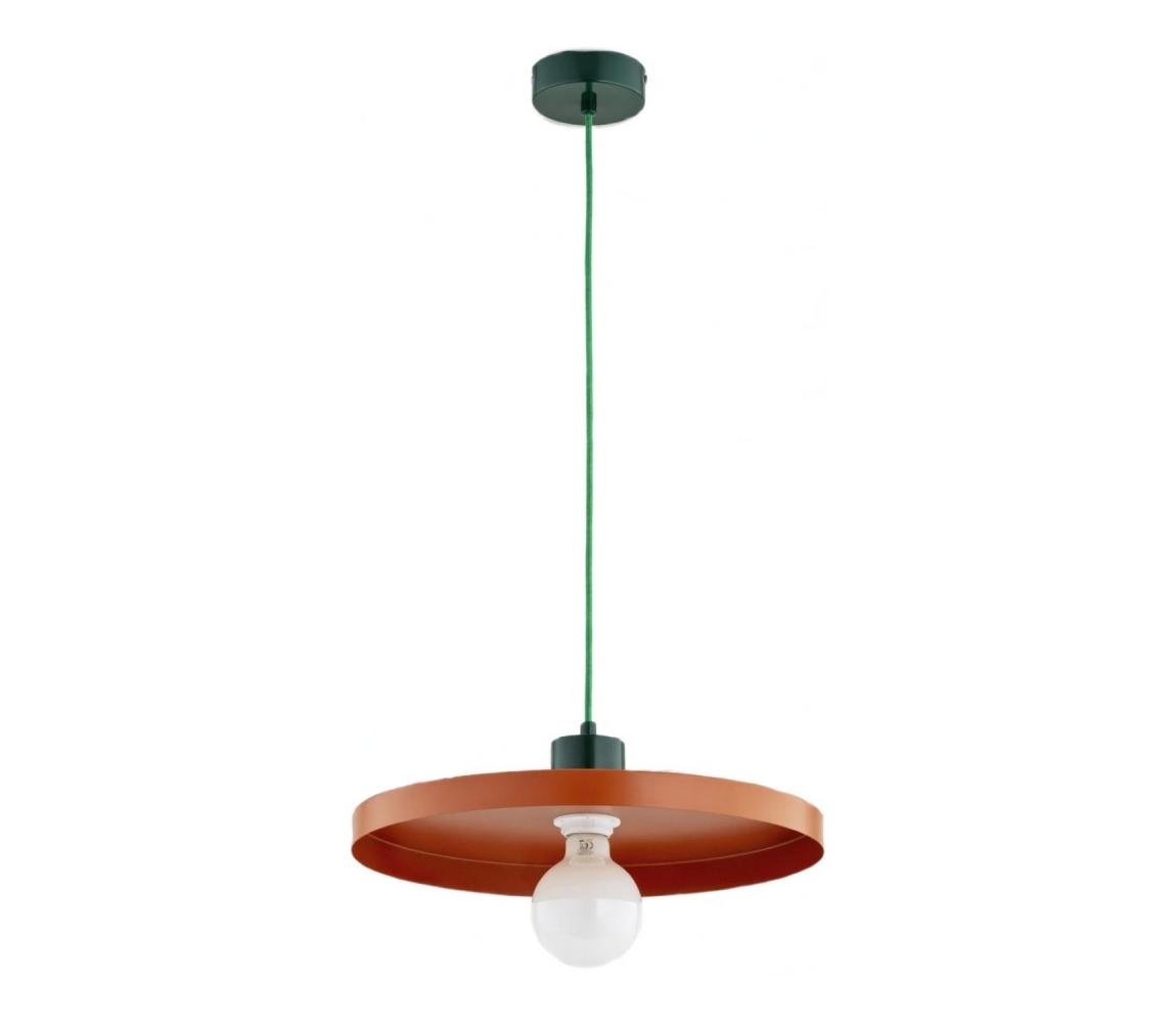 Závesný luster na lanku ETERI 1xE27/15W/230V medený/zelený 61530