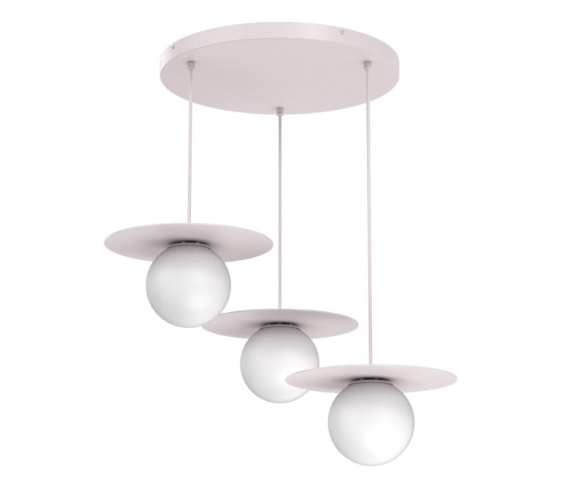 Závesný luster na lanku FLAT 3xE27/15W/230V krémový 9577