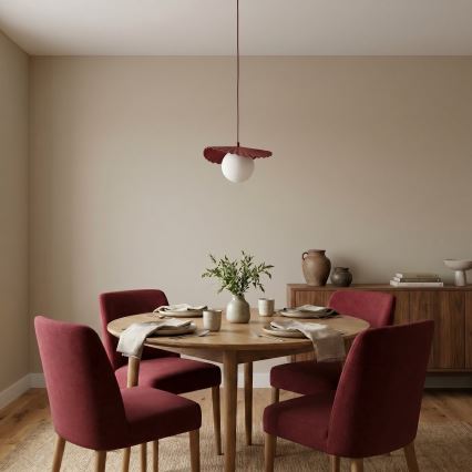 Závesný luster na lanku FLORA 1xG9/8W/230V červený