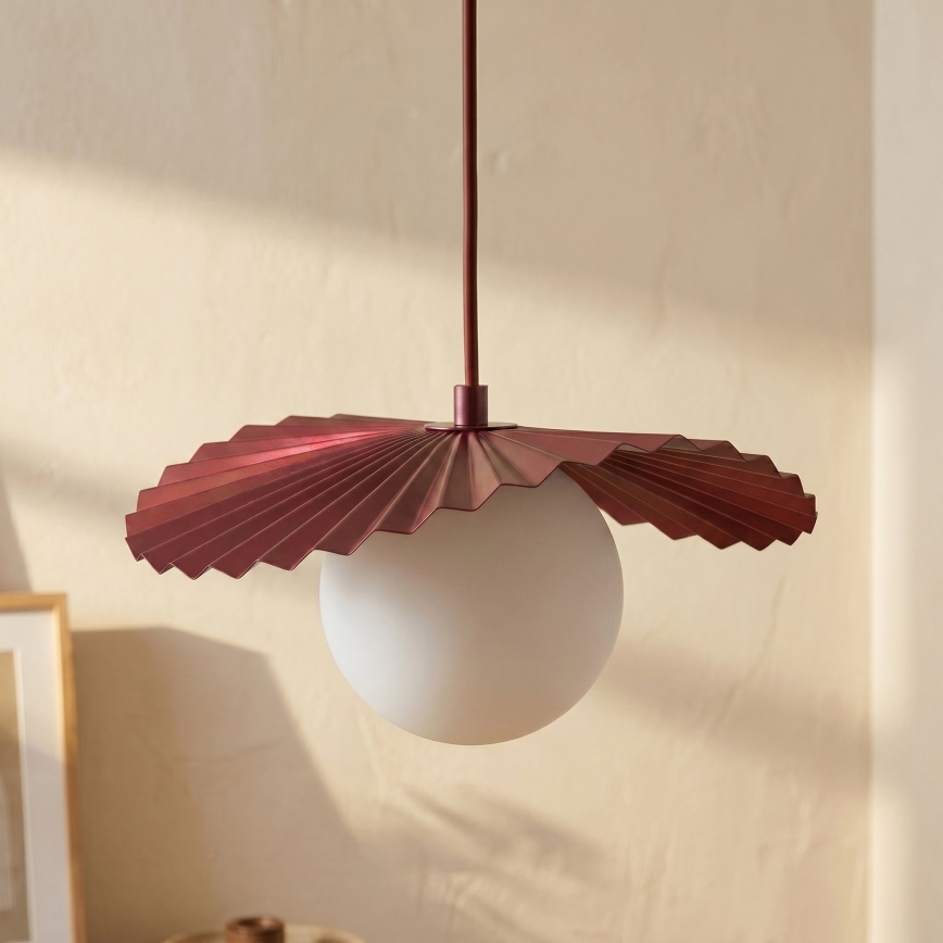 Závesný luster na lanku FLORA 1xG9/8W/230V červený