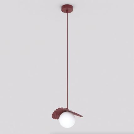 Závesný luster na lanku FLORA 1xG9/8W/230V červený
