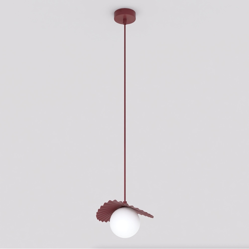 Závesný luster na lanku FLORA 1xG9/8W/230V červený