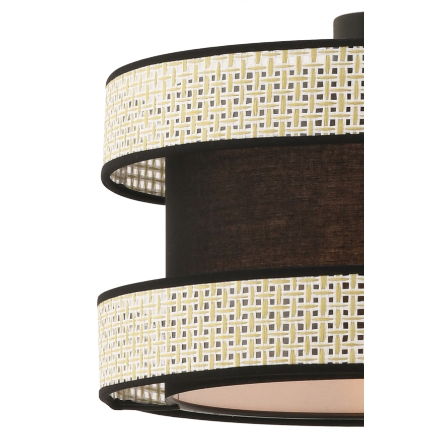 Závesný luster na lanku HALO 1xE27/60W/230V čierna/krémová