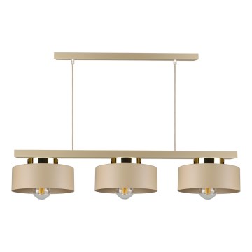 Závesný luster na lanku IGNIA 3xE27/60W/230V béžový