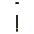 Závesný luster na lanku JOKER 1xGU10/25W/230V čierna/zlatá