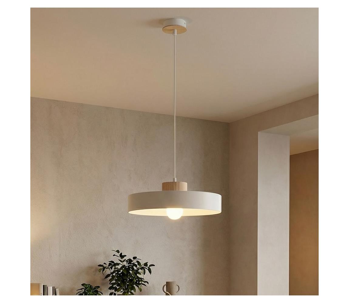 EMIBIG Závesný luster na lanku KIVI 1xE27/15W/230V biely 1669/1L