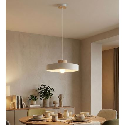 Závesný luster na lanku KIVI 1xE27/15W/230V biely