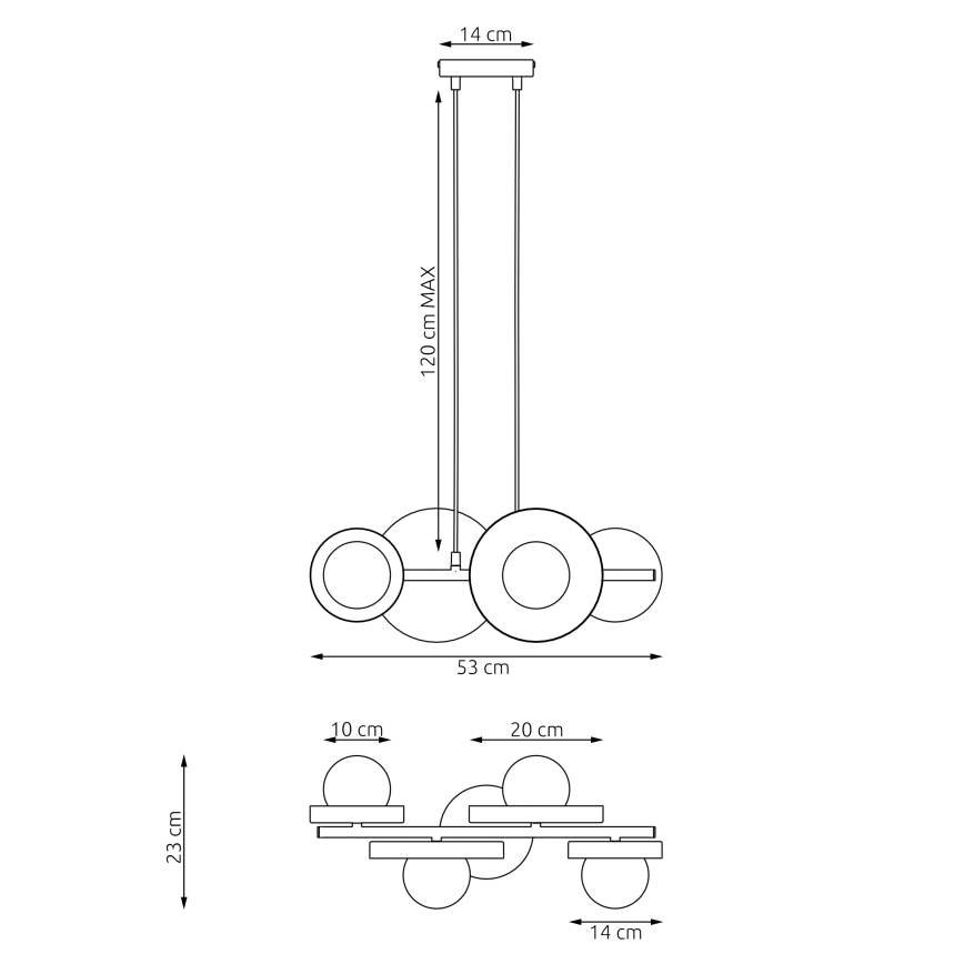 Závesný luster na lanku MODEL 4xG9/8W/230V béžový