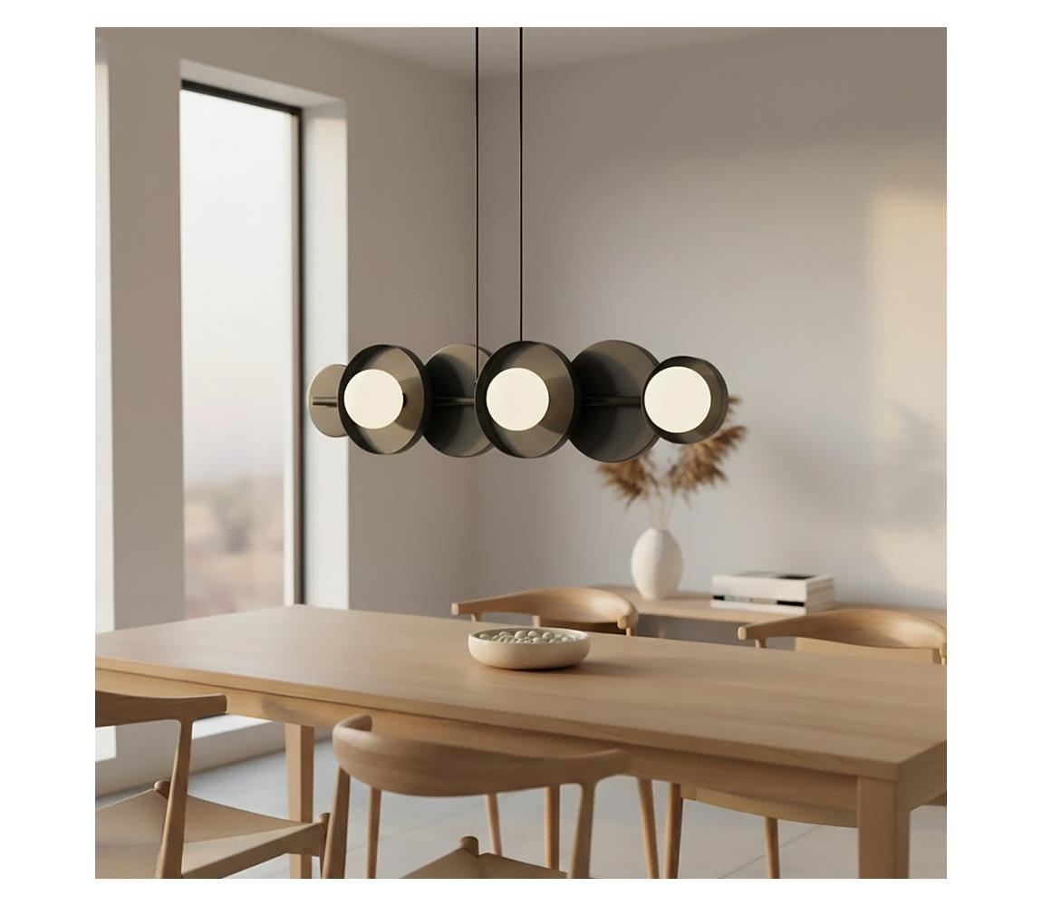EMIBIG Závesný luster na lanku MODEL 6xG9/8W/230V, čierny 1486/6