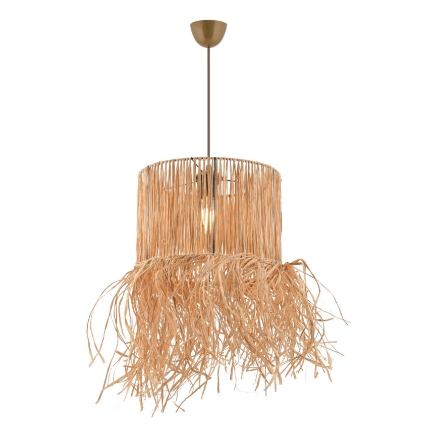 Závesný luster na lanku NESS 1xE27/40W/230V, rafia