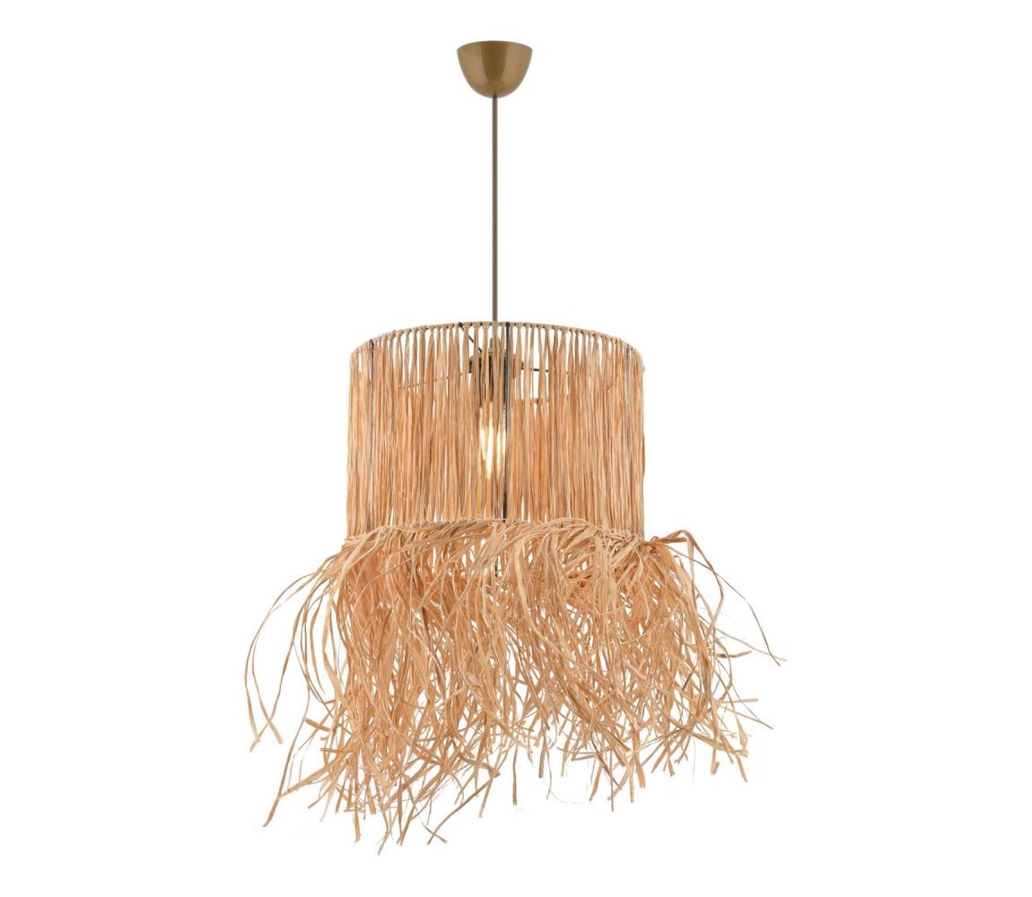 Závesný luster na lanku NESS 1xE27/40W/230V, rafia 390FLH1837