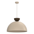 Závesný luster na lanku NEVIS 1xE27/15W/230V priemer 50 cm béžový