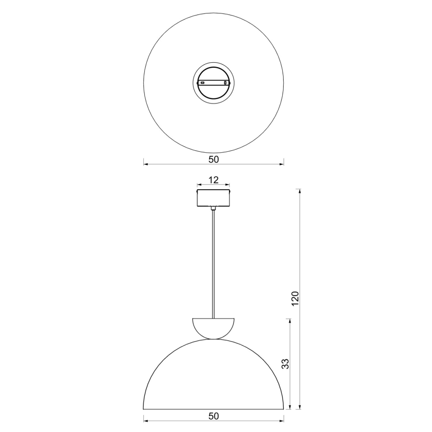 Závesný luster na lanku NEVIS 1xE27/15W/230V priemer 50 cm béžový