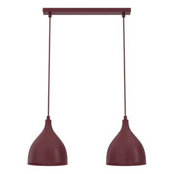 Závesný luster na lanku NOAK CLASSIC 2xE27/15W/230V bordový