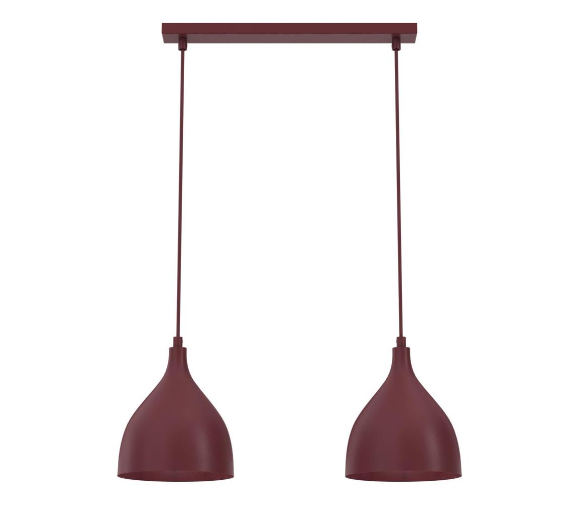 Závesný luster na lanku NOAK CLASSIC 2xE27/15W/230V bordový 6239
