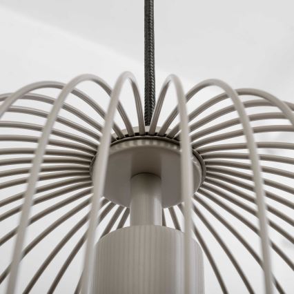 Závesný luster na lanku OVELLA 1xE27/15W/230V pr. 34 cm béžový