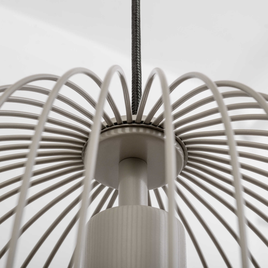 Závesný luster na lanku OVELLA 1xE27/15W/230V pr. 34 cm béžový