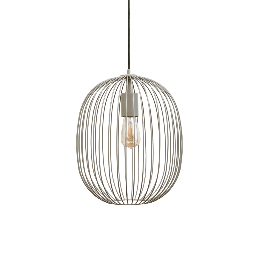 Závesný luster na lanku OVELLA 1xE27/15W/230V pr. 34 cm béžový
