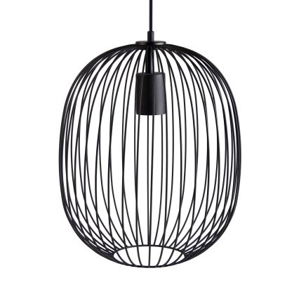 Závesný luster na lanku OVELLA 1xE27/15W/230V pr. 34 cm čierny