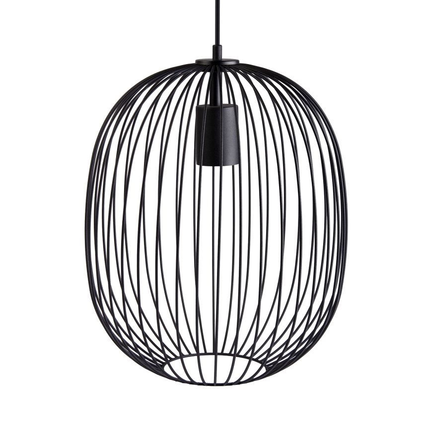 Závesný luster na lanku OVELLA 1xE27/15W/230V pr. 34 cm čierny