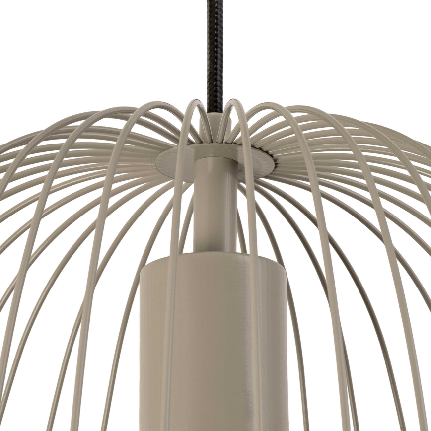 Závesný luster na lanku OVELLA 1xE27/15W/230V pr. 36 cm béžový