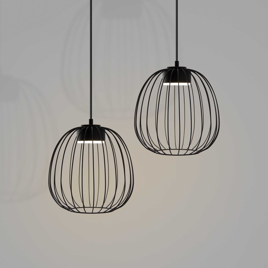 Závesný luster na lanku OVELLA 1xGX53/10W/230V priemer 25 cm čierny