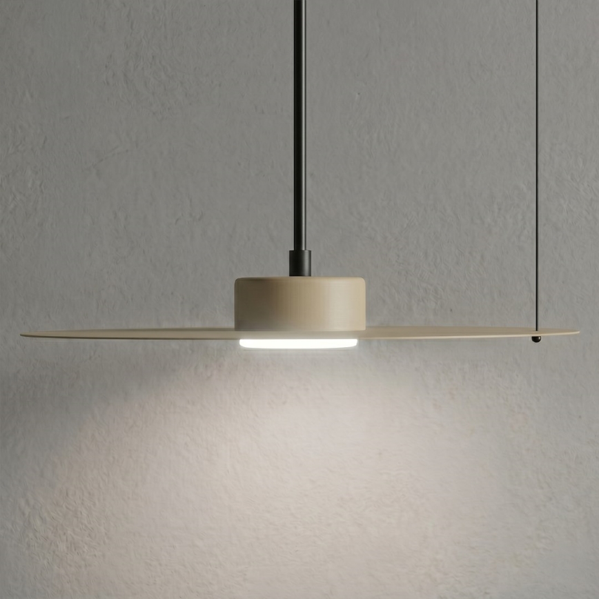 Závesný luster na lanku PIATTO 1xGX53/15W/230V pr. 35 cm béžový