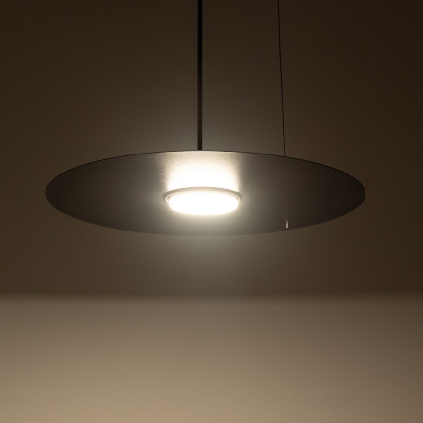 Závesný luster na lanku PIATTO 1xGX53/15W/230V, priemer 35 cm, čierny