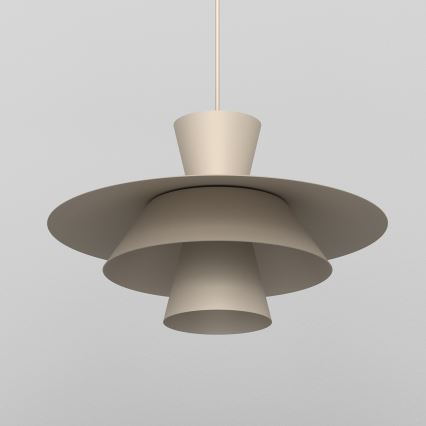 Závesný luster na lanku PLATO 1xE27/15W/230V béžový
