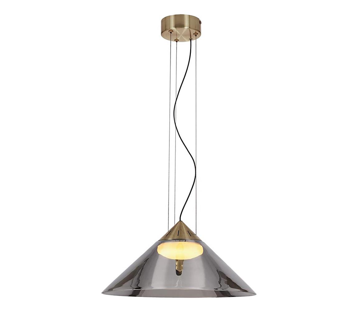 Závesný luster na lanku PRESTO 1xGX53/10W/230V pr. 42 cm zlatá/dymová šedá 31-51066