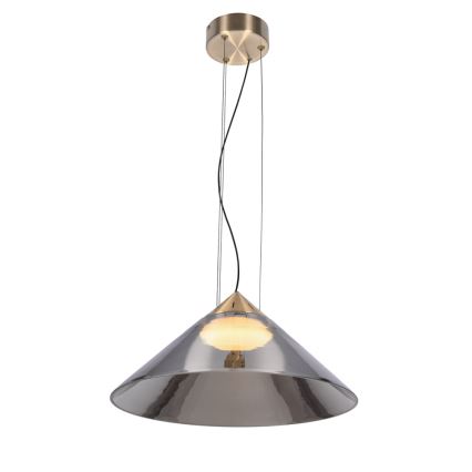 Závesný luster na lanku PRESTO 1xGX53/10W/230V pr. 42 cm zlatá/dymová šedá