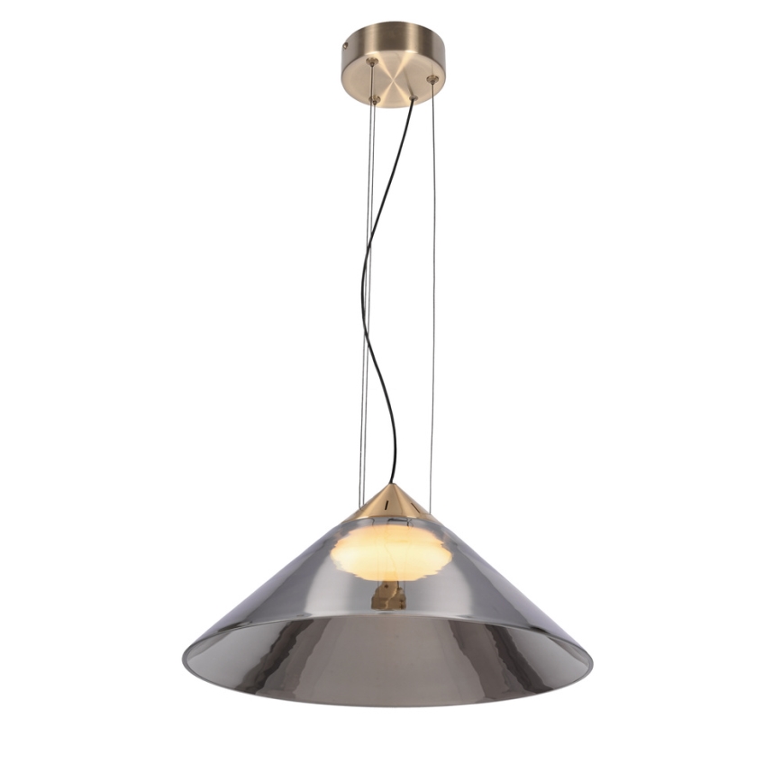 Závesný luster na lanku PRESTO 1xGX53/10W/230V pr. 42 cm zlatá/dymová šedá