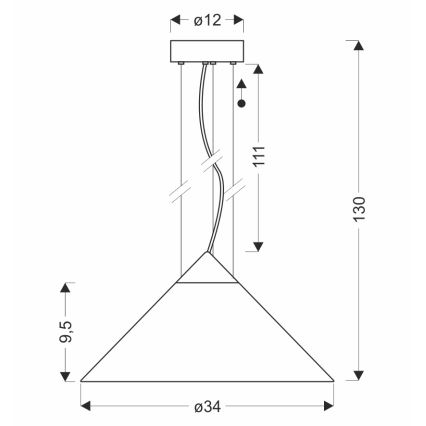 Závesný luster na lanku PRESTO 1xGX53/10W/230V, priemer 34 cm, zlatý/dymovo-šedý