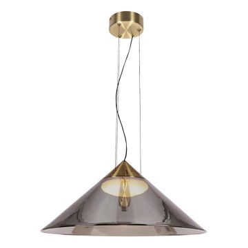 Závesný luster na lanku PRESTO 1xGX53/10W/230V Ø 50 cm zlatá/dymovo-šedá