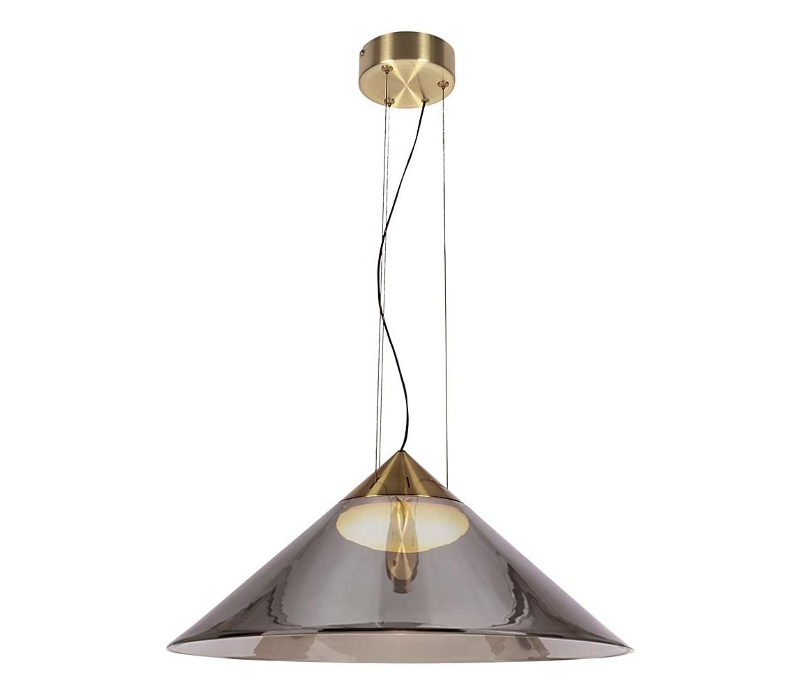 Závesný luster na lanku PRESTO 1xGX53/10W/230V Ø 50 cm zlatá/dymovo-šedá 31-51059
