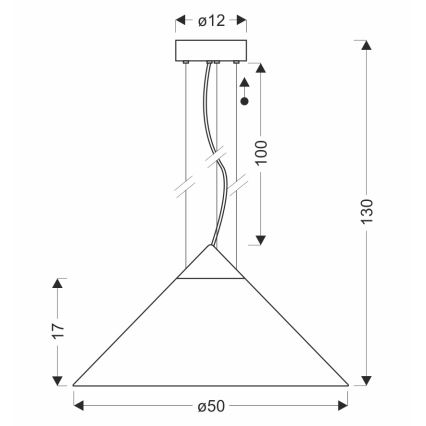 Závesný luster na lanku PRESTO 1xGX53/10W/230V Ø 50 cm zlatá/dymovo-šedá