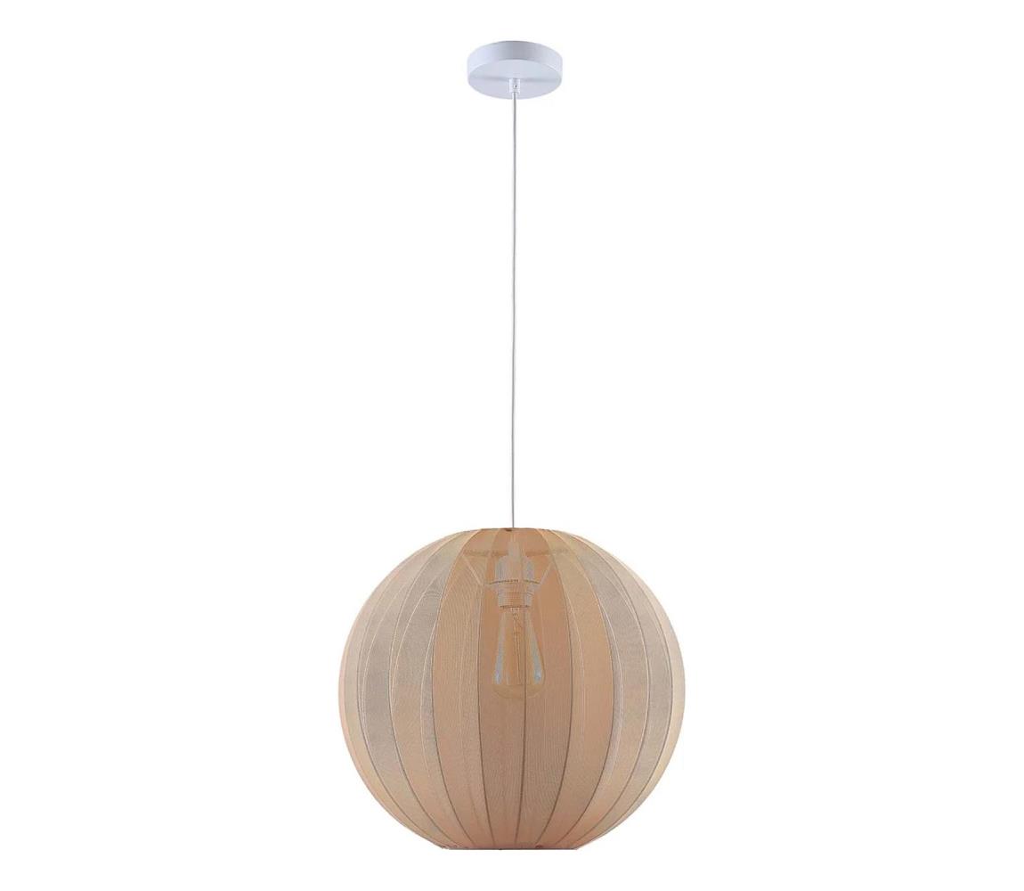Závesný luster na lanku SENSAI 1xE27/20W/230V, priemer 40 cm, béžový 333605