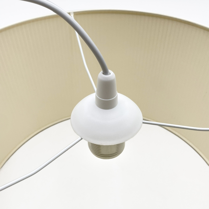 Závesný luster na lanku SIRJA PLISADO 1xE27/15W/230V priemer 35 cm krémový