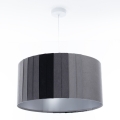Závesný luster na lanku STRIPES 1xE27/60W/230V pr. 40 cm sivý