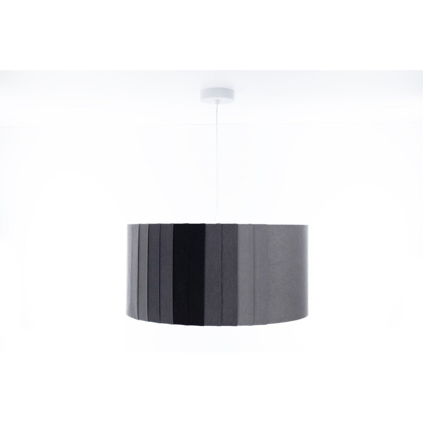 Závesný luster na lanku STRIPES 1xE27/60W/230V pr. 40 cm sivý