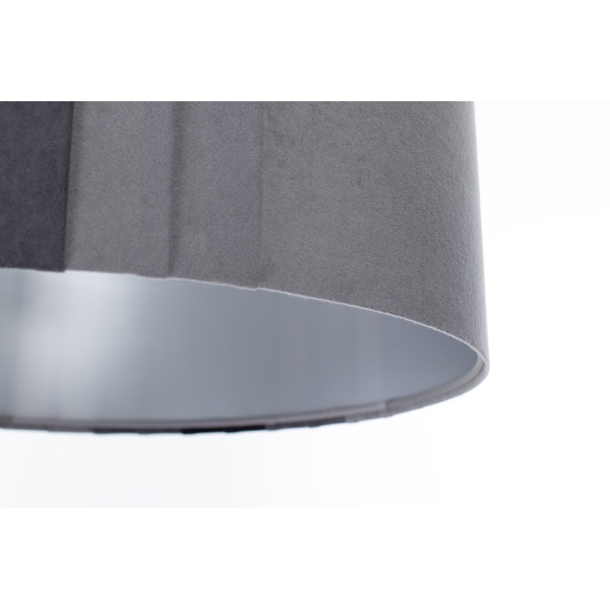 Závesný luster na lanku STRIPES 1xE27/60W/230V pr. 40 cm sivý