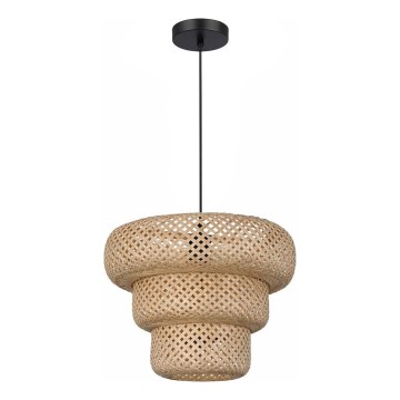 Závesný luster na lanku TULUM 1xE27/15W/230V pr. 35 cm bambus