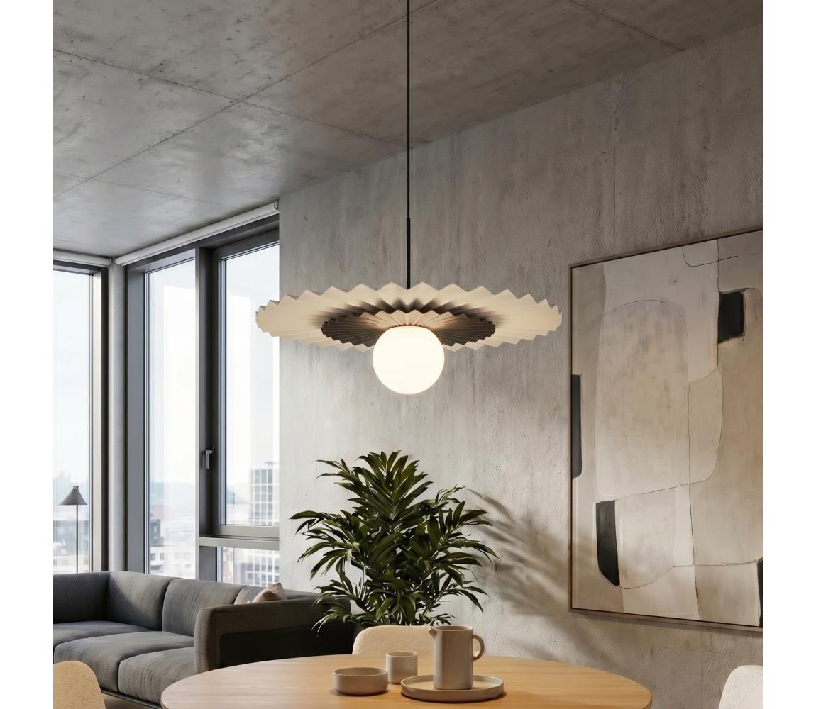EMIBIG Závesný luster na lanku UMBRA 1xG9/8W/230V čierna/biela 1730/1