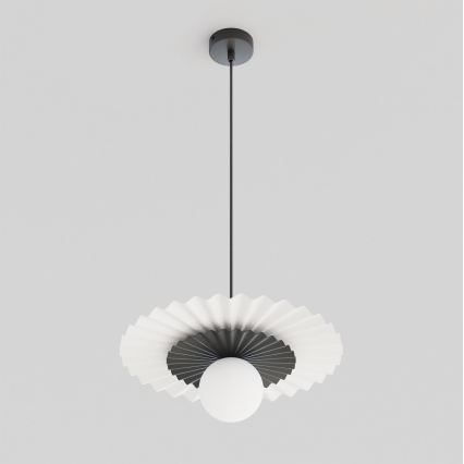 Závesný luster na lanku UMBRA 1xG9/8W/230V čierna/biela