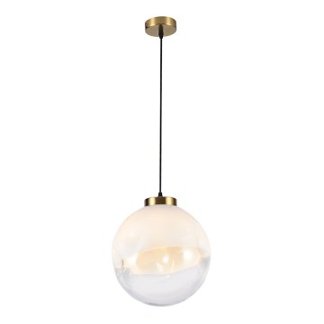 Závesný luster na lanku VANA 1xE27/40W/230V, krémovo-zlatý
