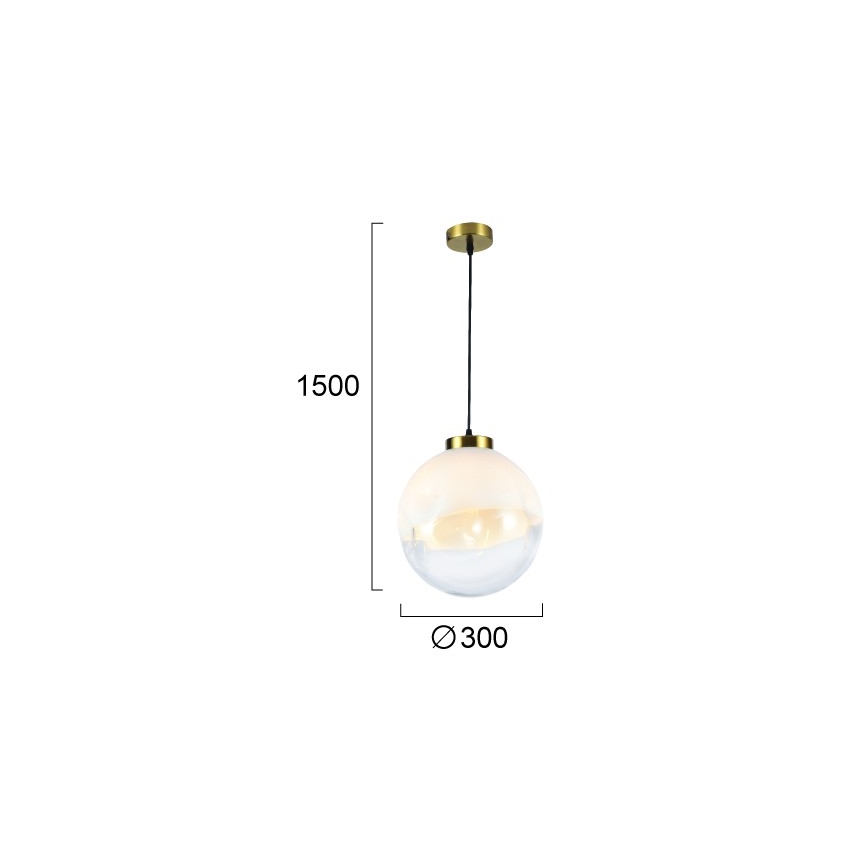 Závesný luster na lanku VANA 1xE27/40W/230V, krémovo-zlatý