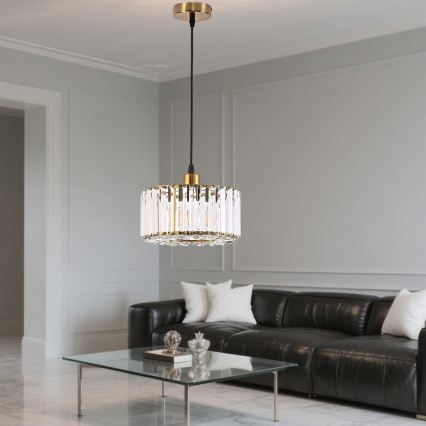 Závesný luster na lanku VETRO 1xE27/60W/230V, zlatý