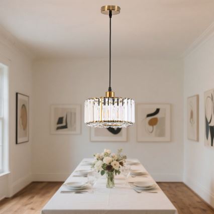 Závesný luster na lanku VETRO 1xE27/60W/230V, zlatý