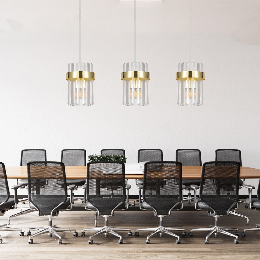 Závesný luster na lanku VETRO 3xE14/10W/230V zlatý