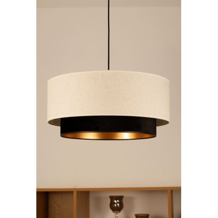 Závesný luster NATIA na lanku 1xE27/60W/230V, priemer 45 cm, biela/čierna